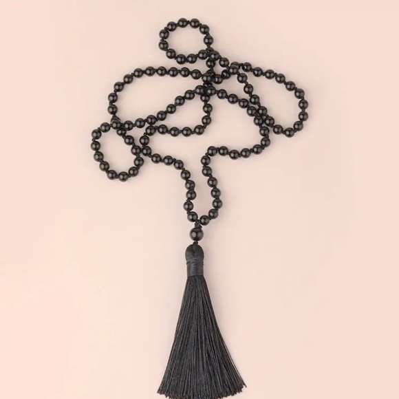 Black Onyx Meditation Mala - Picture 3 of 4